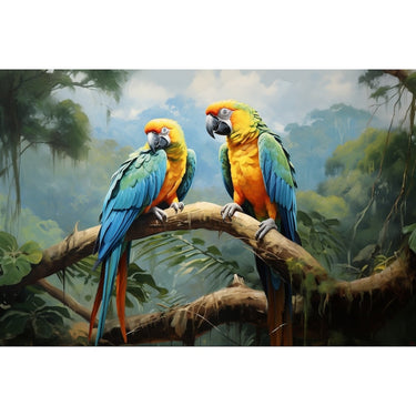 Two Parrots Canvas